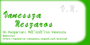 vanessza meszaros business card